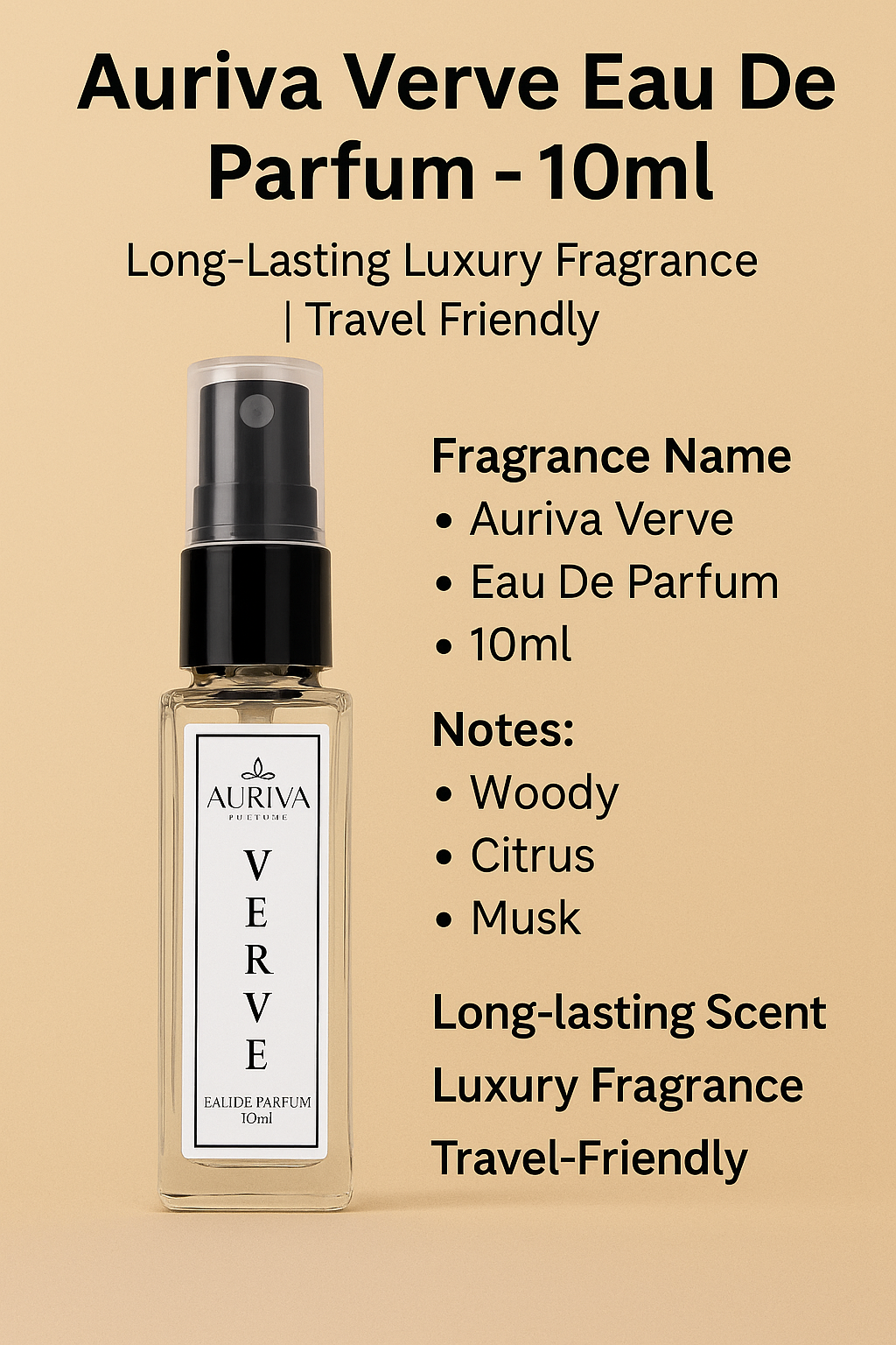 ๐ Auriva Verve Eau De Parfum โ 10ml Travel Spray ๐
